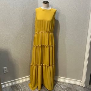 Madison Tara Long yellow dress.